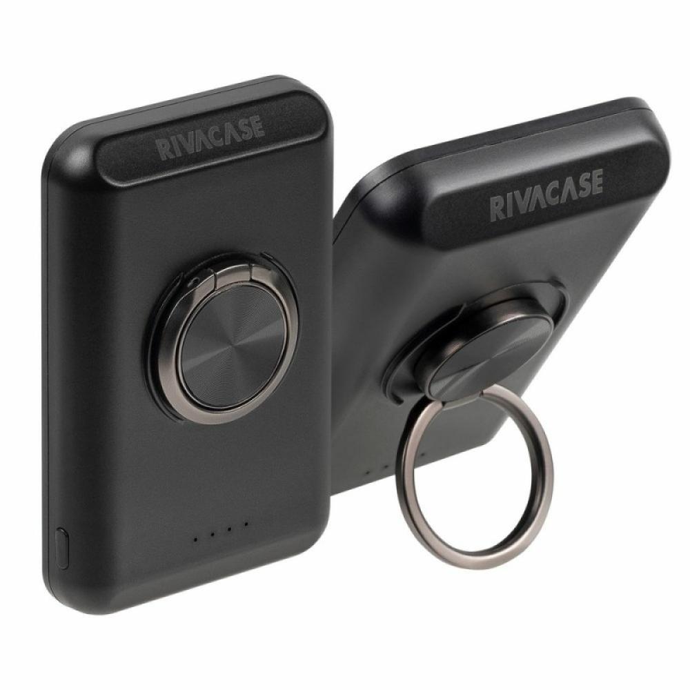 Rivacase - VA2603 batería externa Polímero de litio 5000 mAh Cargador inalámbrico Negro