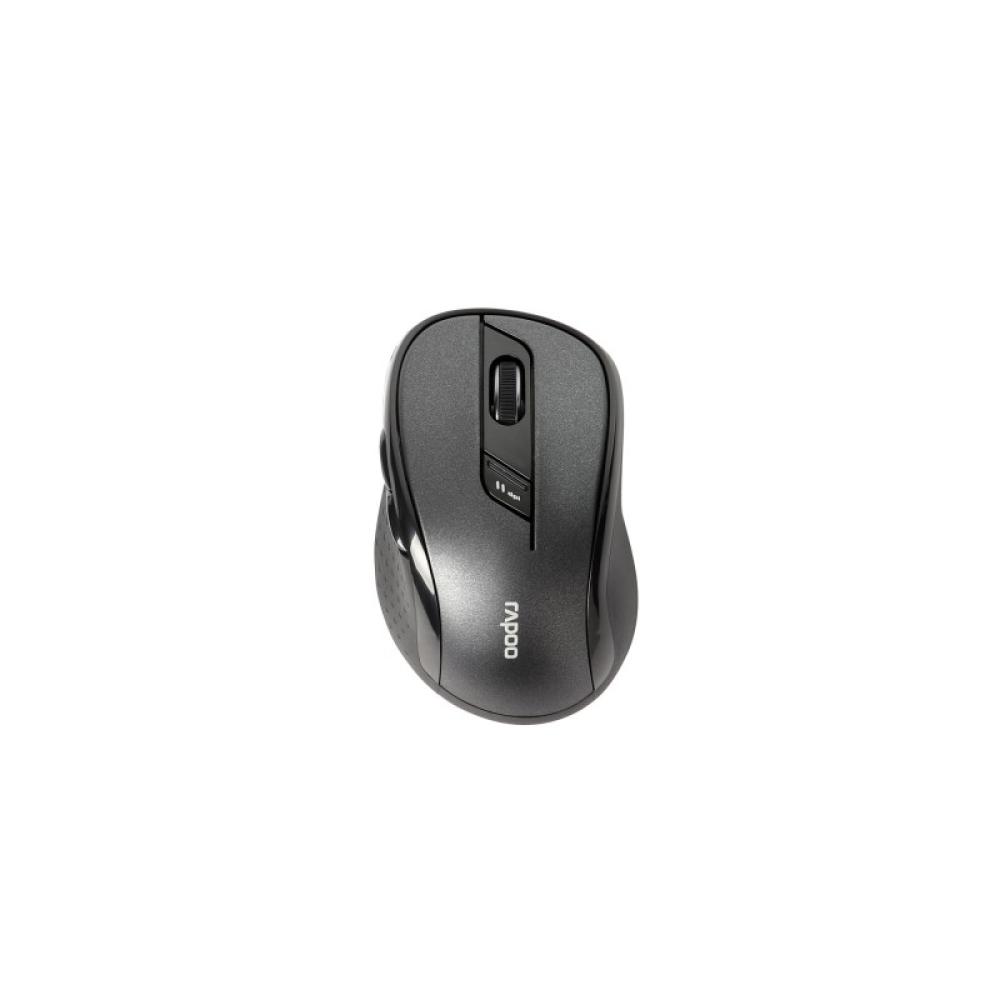 Rapoo - M500 Silent ratón Oficina mano derecha RF Wireless + Bluetooth Óptico 1600 DPI