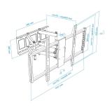 TooQ - LP75100TN-B soporte de pared para pantalla plana 152,4 cm (60") Negro