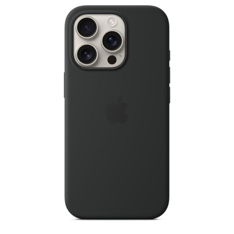 Apple - Funda de silicona con MagSafe para el iPhone 16 Pro - Negro