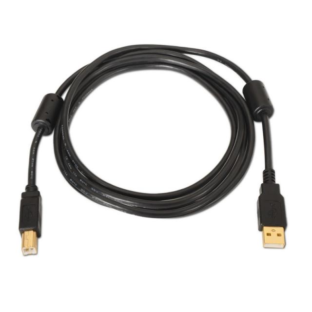 AISENS - A101-0011 cable USB USB 2.0 5 m USB A USB B Negro