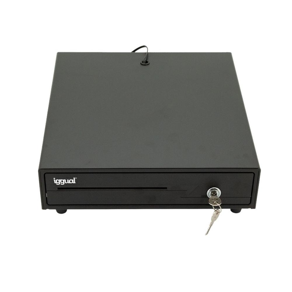 iggual - Cajón Portamonedas IRON-10 38cm 4+6 negro