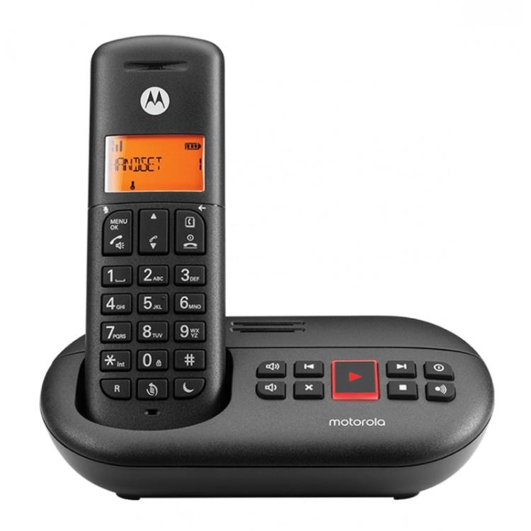 Motorola - E211 Teléfono DECT Identificador de llamadas Negro