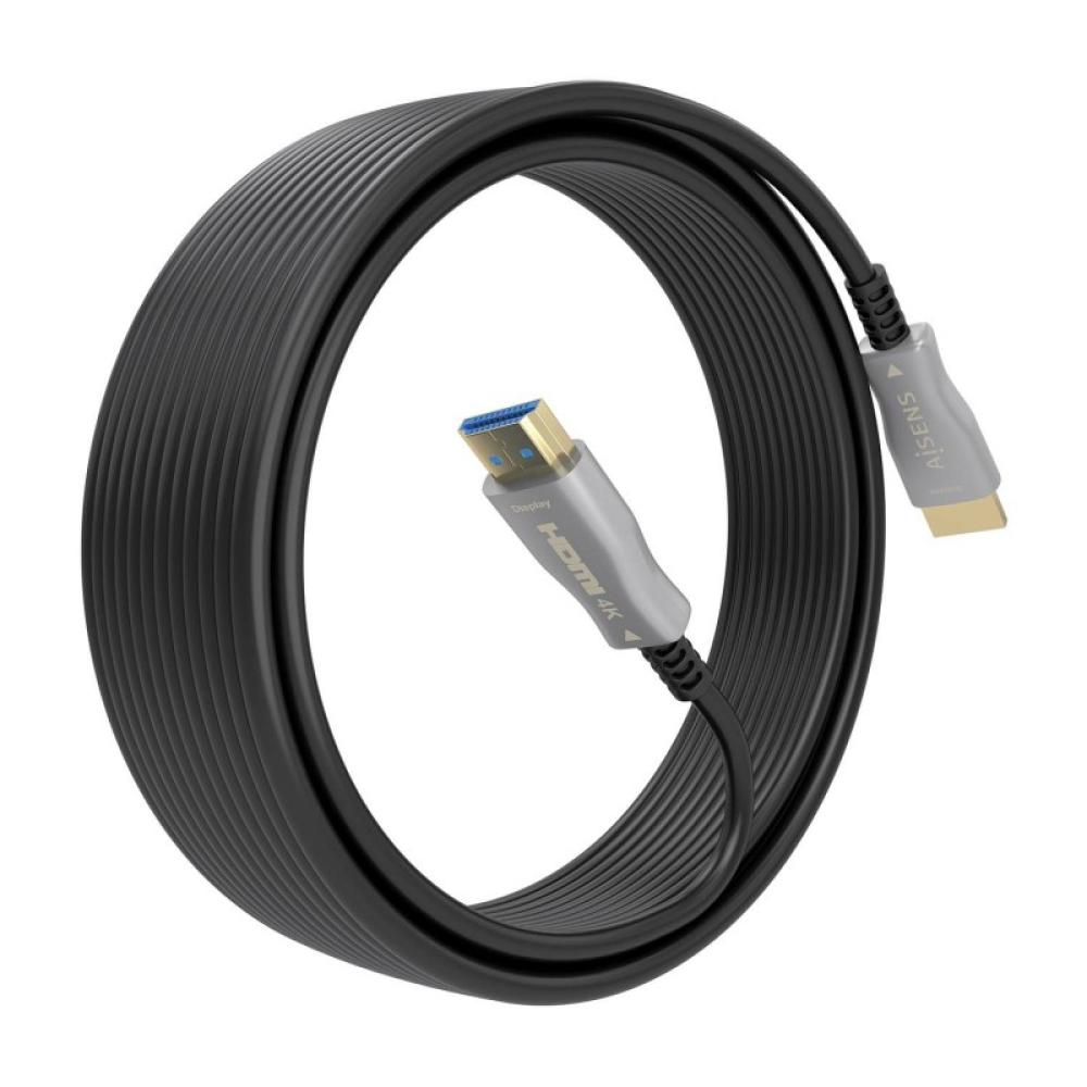 AISENS - Cable HDMI V2.0 AOC Premium Alta Velocidad / HEC 4K@60Hz 18Gbps, A/M-A/M, Negro, 10 m