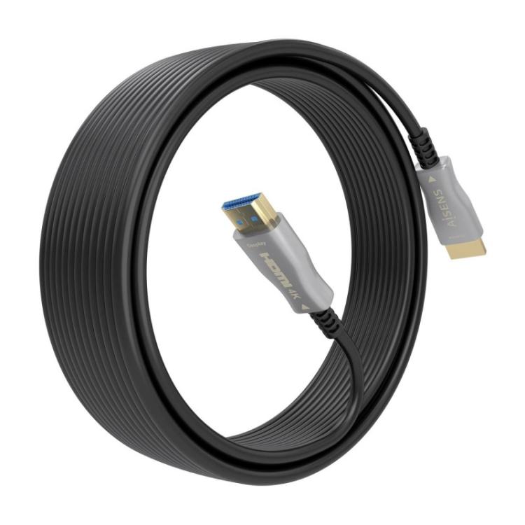 AISENS - Cable HDMI V2.0 AOC Premium Alta Velocidad / HEC 4K@60Hz 18Gbps, A/M-A/M, Negro, 10 m
