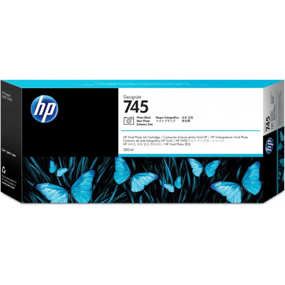 HP - Cartucho de tinta DesignJet 745 negro fotográfico de 300 ml