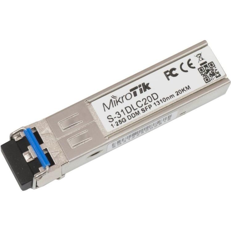 Mikrotik - S-31DLC20D red modulo transceptor 1250 Mbit/s SFP 1310 nm