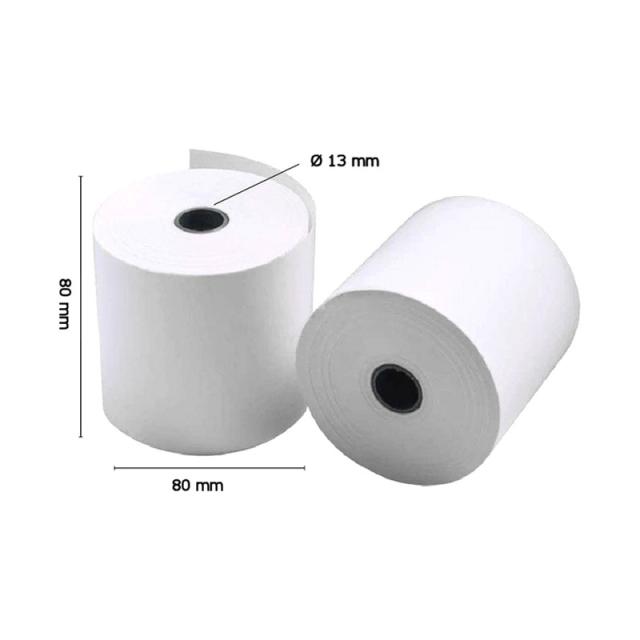 iggual - Pack 100 rollos papel térmico sin BPA 80x80mm