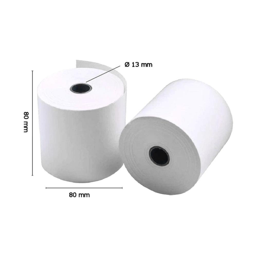 iggual - Pack 100 rollos papel térmico sin BPA 80x80mm