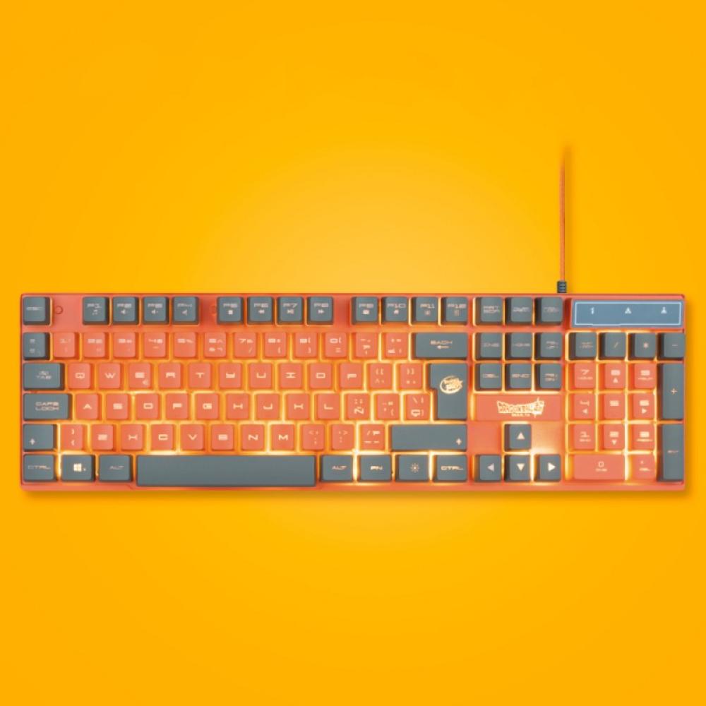 Blade Gaming - PC Dragon Ball Super PACK Keyboard + Mouse + Mousepad teclado Ratón incluido Juego USB Gris, Naranja