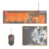 Blade Gaming - PC Dragon Ball Super PACK Keyboard + Mouse + Mousepad teclado Ratón incluido Juego USB Gris, Naranja