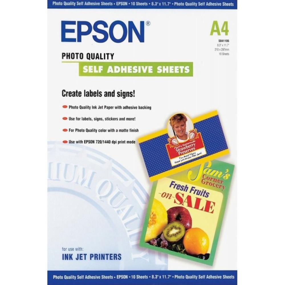 Epson - Self-Adhesive Photo Paper - A4 - 10 hojas