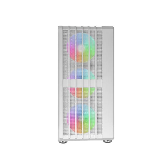 Mars Gaming - MC-VAULT, Caja Gaming ATX, 4x Ventiladores ARGB 120mm, Panel Frontal Mesh con Diseño Vertical, Ventana - MC-VAULTW