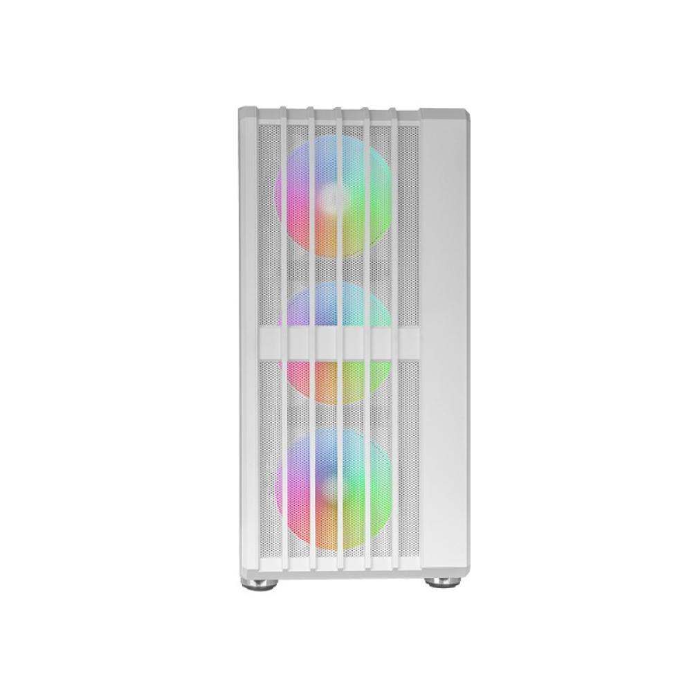 Mars Gaming - MC-VAULT, Caja Gaming ATX, 4x Ventiladores ARGB 120mm, Panel Frontal Mesh con Diseño Vertical, Ventana - MC-VAULTW