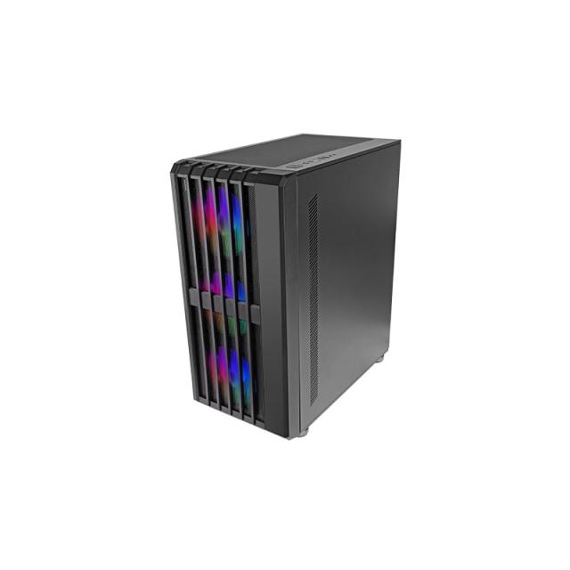 Mars Gaming - MC-VAULT, Caja Gaming ATX, 4x Ventiladores ARGB 120mm, Panel Frontal Mesh con Diseño Vertical, Ventana - MC-VAULT