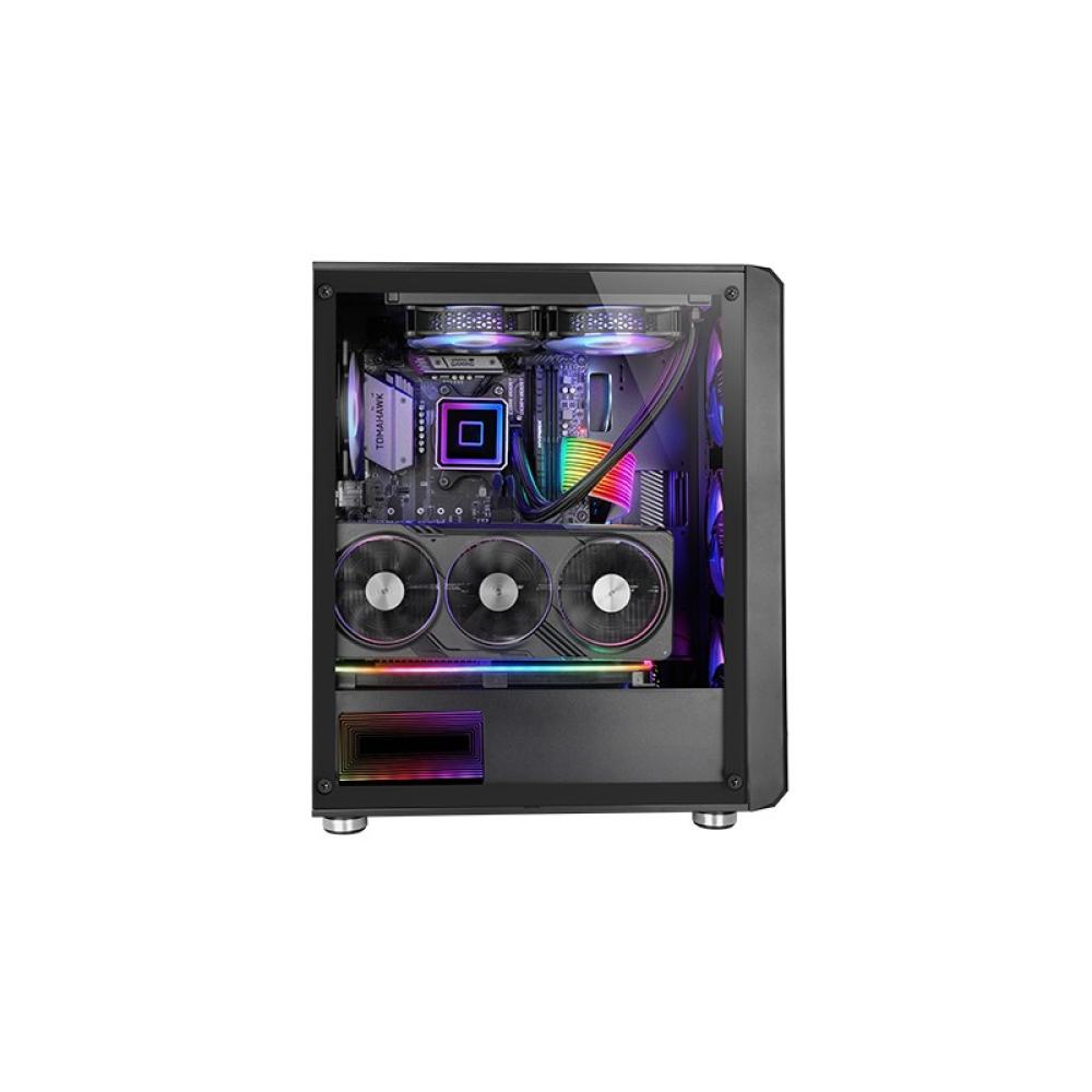 Mars Gaming - MC-VAULT, Caja Gaming ATX, 4x Ventiladores ARGB 120mm, Panel Frontal Mesh con Diseño Vertical, Ventana - MC-VAULT