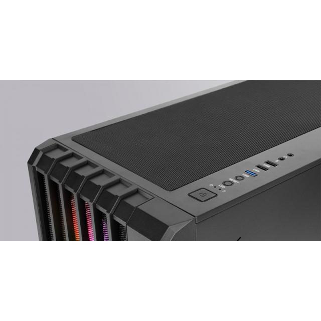 Mars Gaming - MC-VAULT, Caja Gaming ATX, 4x Ventiladores ARGB 120mm, Panel Frontal Mesh con Diseño Vertical, Ventana - MC-VAULT