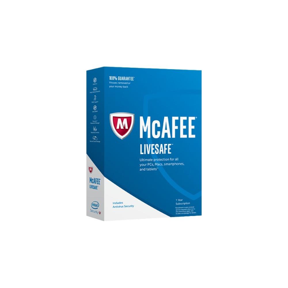 McAfee - LiveSafe 2017 Seguridad de antivirus Alemán 1 año(s)