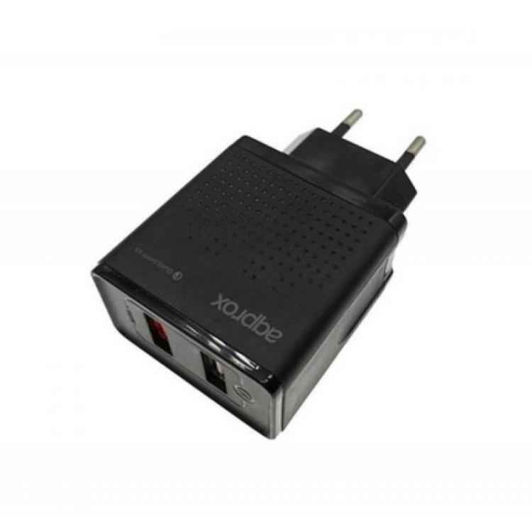 Approx - APPUSBWALLQC cargador de dispositivo móvil Negro Interior