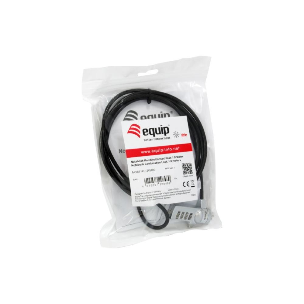 Equip - 245400 cable antirrobo Negro 1,8 m
