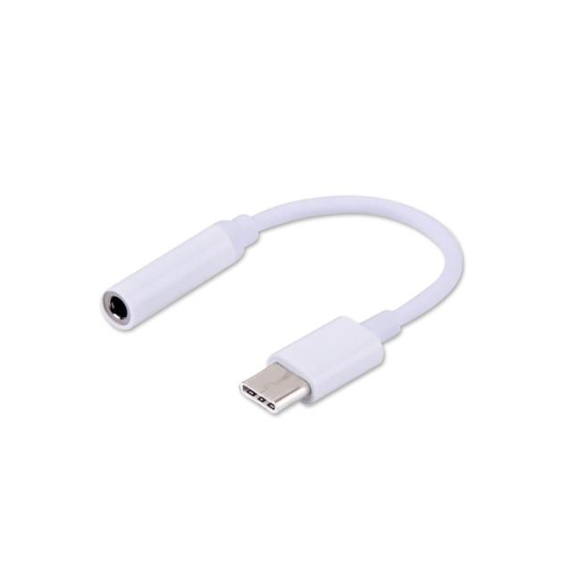 Savio - AK-35 mobile phone cable White 0.12 m USB C 3.5mm cable de teléfono móvil Blanco 0,12 m 3,5mm