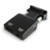 Savio - CL-145 VGA to HDMI converter Audio Full HD Black - Audio/Multimedia