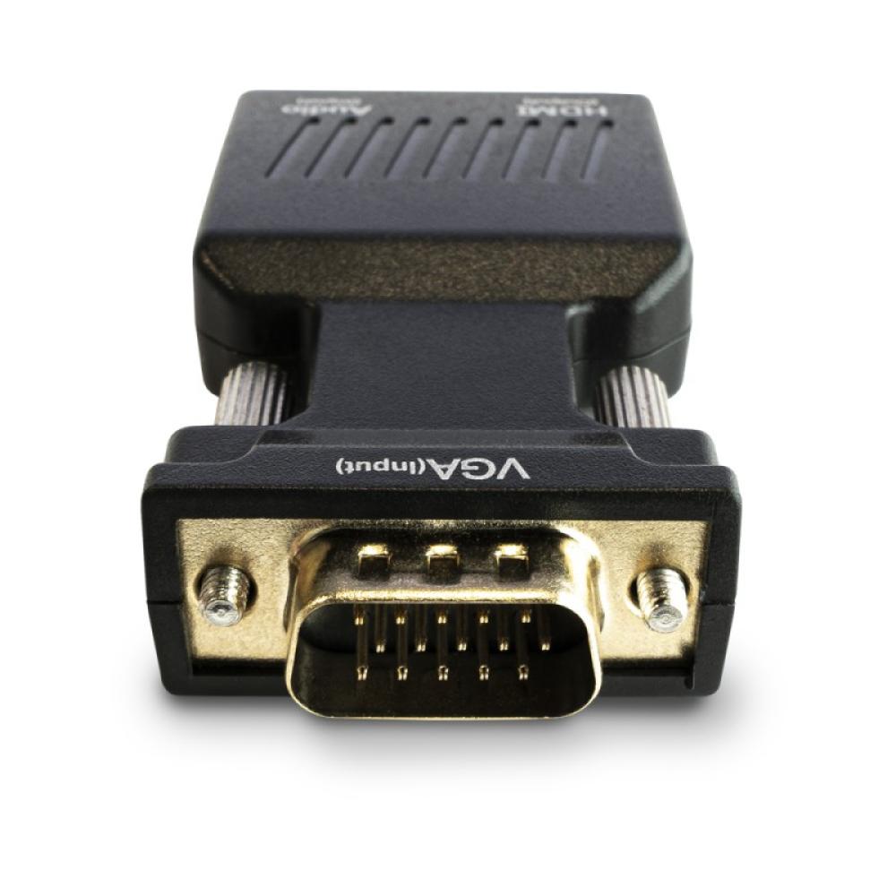 Savio - CL-145 VGA to HDMI converter Audio Full HD Black - Audio/Multimedia