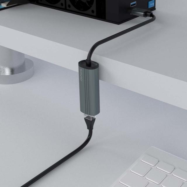 Savio - AK-55 Adapter USB-A 3.1 GEN 1 do RJ-45 Gigabit Ethernet USB 3.2 Gen 1 (3.1 Gen 1) Type-A 1000 Mbit/s Negro