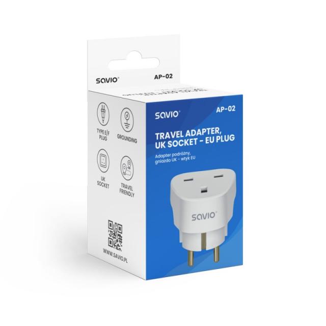 Savio - AP-02 adaptador e inversor de corriente Universal 3250 W Blanco