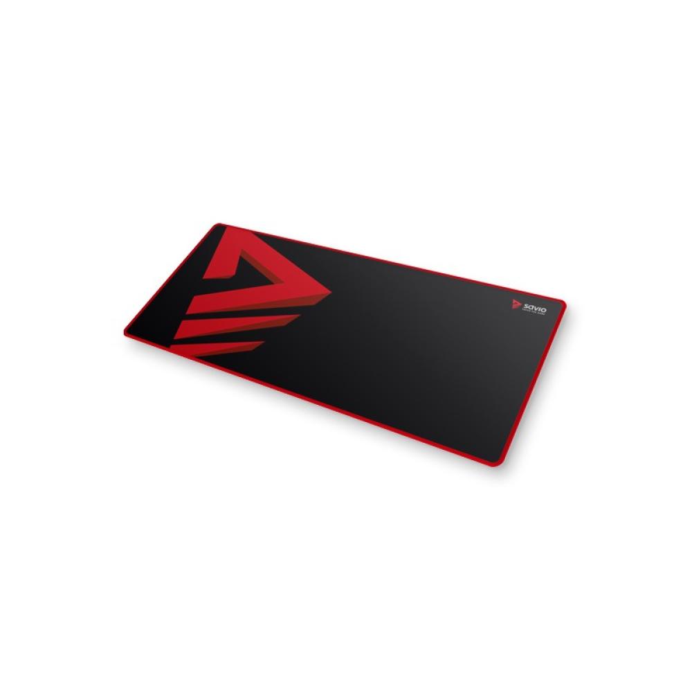 Savio - Turbo Dynamic Alfombrilla de ratón para juegos Negro, Rojo