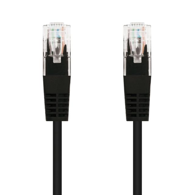 Nanocable - CABLE RED LATIGUILLO RJ45 CAT.5E UTP AWG24, NEGRO, 5.0 M