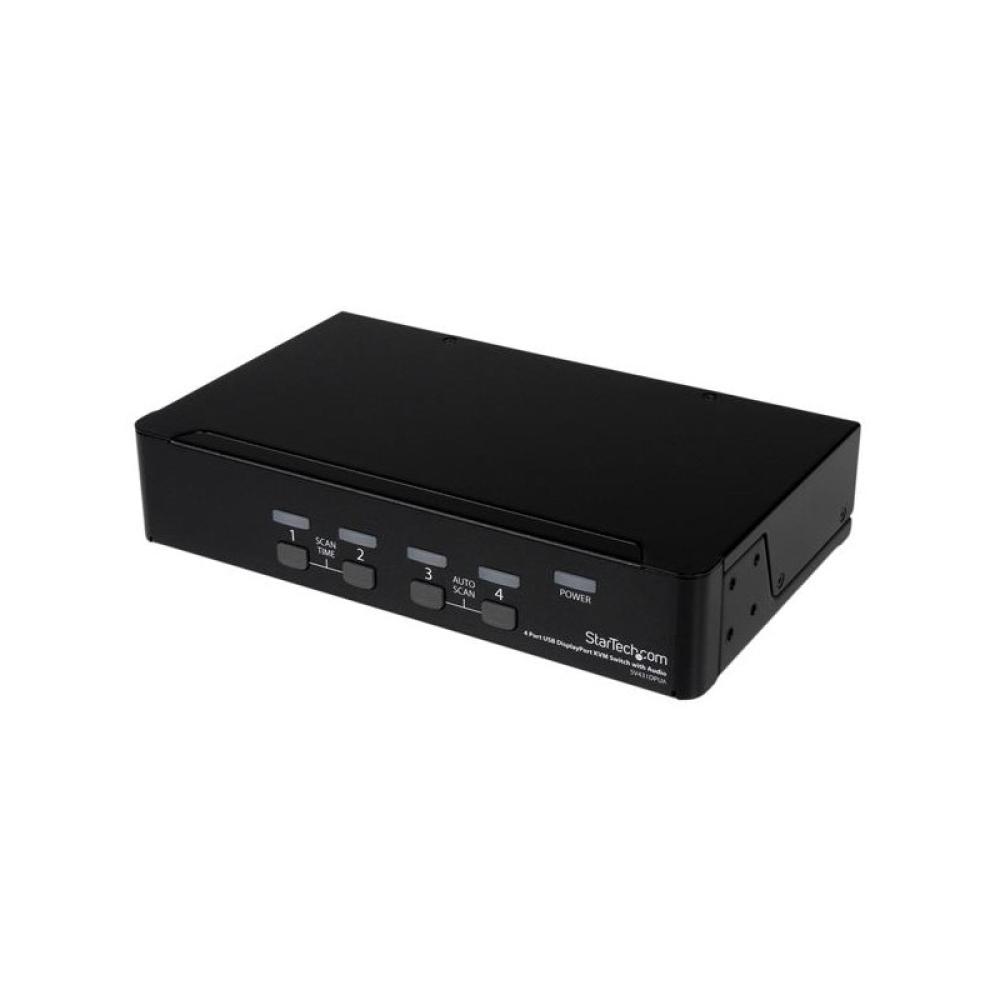 StarTech.com - Conmutador Switch KVM 4 puertos Vídeo DisplayPort DP Hub Concentrador USB 2.0 Audio - 2560x1600