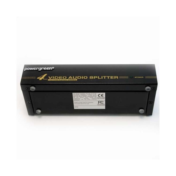 PINBOX - Splitter VGA+ Audio 4 Salidas 450Mhz (PowerGreen)