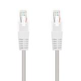 Nanocable - CABLE RED LATIGUILLO RJ45 CAT.6 UTP AWG24, BLANCO, 0.5 M