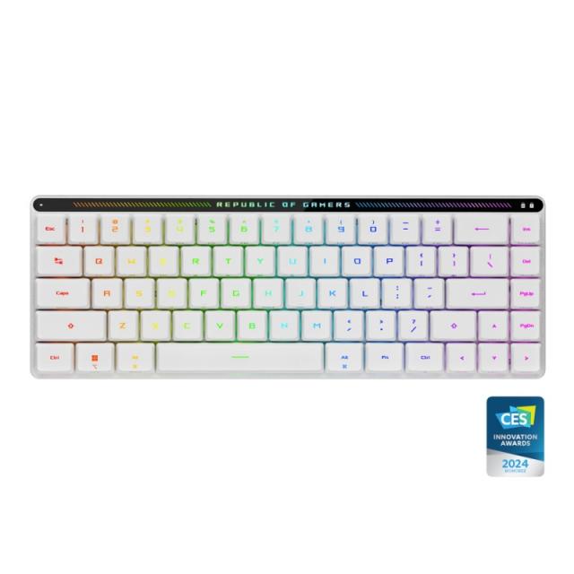 ASUS - 90MP03EC-BKSA10 teclado Juego USB + RF Wireless + Bluetooth Blanco