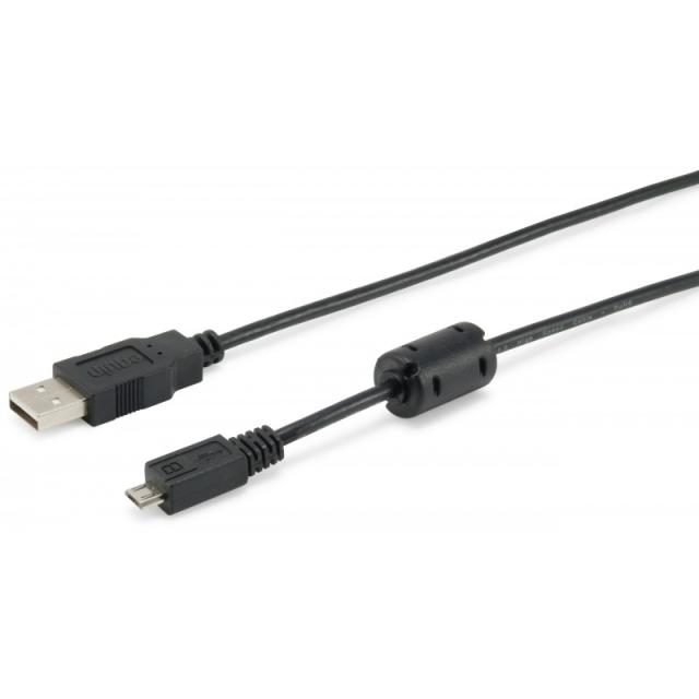 Equip - 128596 Cable USB 2.0 Tipo A a Micro-B, 1,0m , Negro