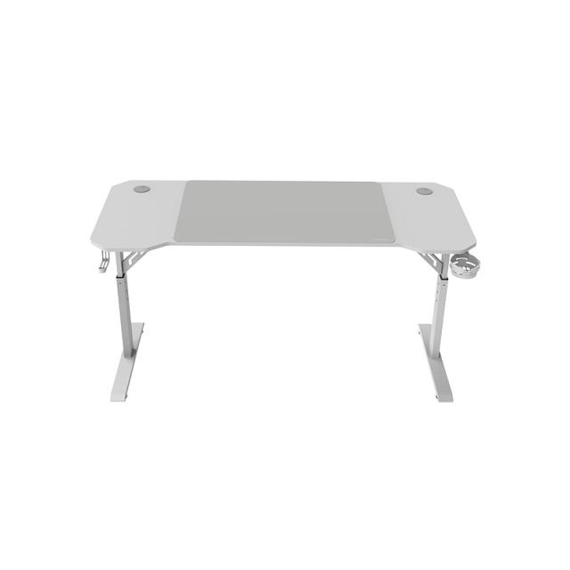 Mars Gaming - MGD-ERGO140, Mesa Altura Ajustable 3 Posiciones, Superficie Ergonómica, Estructura Metálica, Alfombr - MGDERGO140W