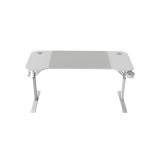 Mars Gaming - MGD-ERGO140, Mesa Altura Ajustable 3 Posiciones, Superficie Ergonómica, Estructura Metálica, Alfombr - MGDERGO140W