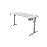 Mars Gaming - MGD-ERGO140, Mesa Altura Ajustable 3 Posiciones, Superficie Ergonómica, Estructura Metálica, Alfombr - MGDERGO140W