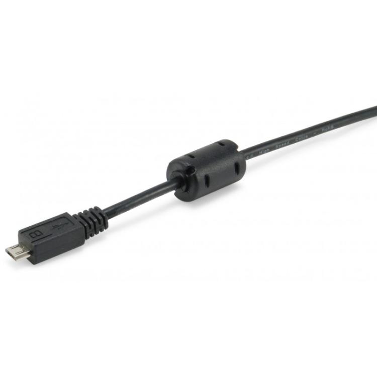 Equip - 128551 Cable USB 2.0 Tipo A a Micro-B, 1,8 m , Negro
