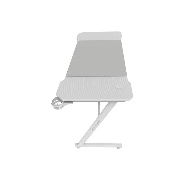 Mars Gaming - MGD-X140, Mesa Gaming Ergonómica, Superficie en Fibra de Carbono, Estructura Metálica, Alfombrilla XXL, - MGDX140W