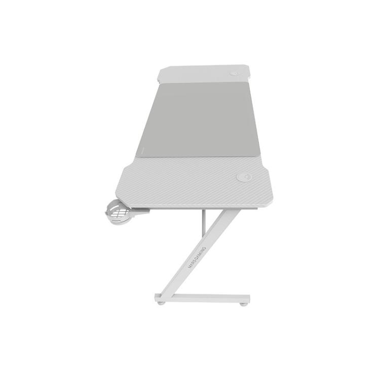 Mars Gaming - MGD-X140, Mesa Gaming Ergonómica, Superficie en Fibra de Carbono, Estructura Metálica, Alfombrilla XXL, - MGDX140W