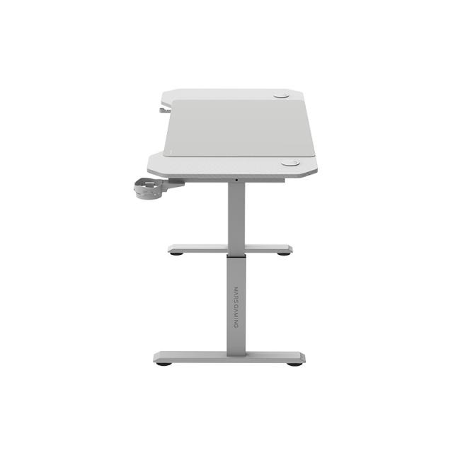 Mars Gaming - MGD-ERGO120, Mesa Altura Ajustable 3 Posiciones, Superficie Ergonómica, Estructura Metálica, Alfombr - MGDERGO120W