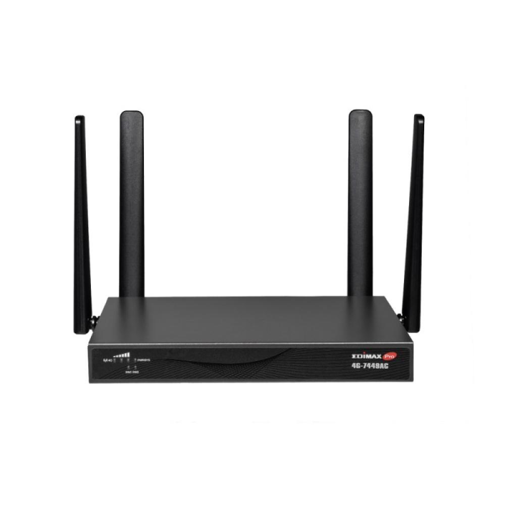 Edimax - 4G-7449AC router inalámbrico Doble banda (2,4 GHz / 5 GHz) Negro