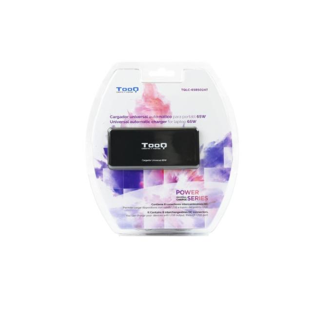 TooQ - TQLC-65BS02AT adaptador e inversor de corriente Interior 65 W Negro