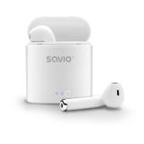 Savio - TWS-01 Biale Auriculares Inalámbrico Dentro de oído Llamadas/Música/Deporte/Uso diario Bluetooth Blanco