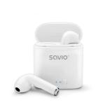 Savio - TWS-01 Biale Auriculares Inalámbrico Dentro de oído Llamadas/Música/Deporte/Uso diario Bluetooth Blanco