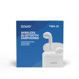 Savio - TWS-01 Biale Auriculares Inalámbrico Dentro de oído Llamadas/Música/Deporte/Uso diario Bluetooth Blanco