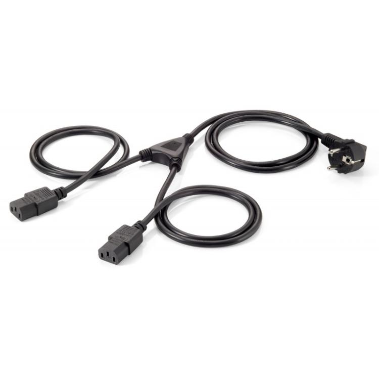Equip - 112220 Negro 1,8 m Enchufe tipo F Acoplador C13 2 x