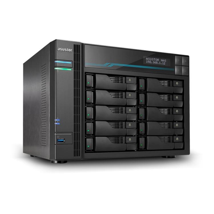 Asustor - AS7110T servidor de almacenamiento NAS Escritorio Intel® Xeon® 8 GB DDR4 0 TB Negro